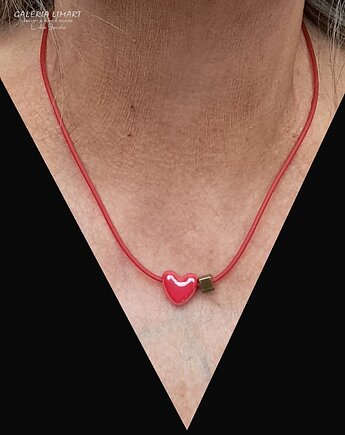 Walentynkowe serce z pięknej ceramiki prezent  handmade dla ukochanej osoby, Galeria Limart