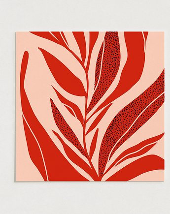 Red plant / Oryginalna grafika / poster print / plakat, Alina Rybacka