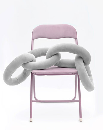 Poduszka Łańcuch, Chain Pillow Jasnoszara, Pom Pom