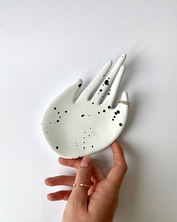Ceramiczna Podstawka  na Biżuterię Dłoń Dalmatyńczyk, Maison Fragile