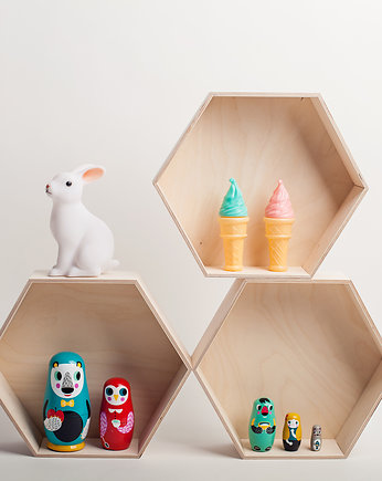 POLKA szesciokąt HEXAGON skandynawki STYL, tralala studio