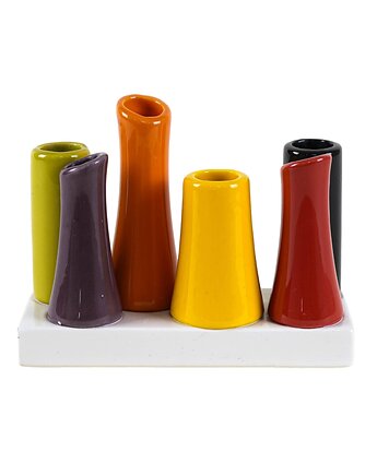 Zestaw małych wazonów typu soliflor, duński design, lata 70, produkcja: Dania, Przetwory design