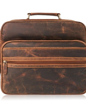 TORBA MĘSKA DO PRACY NA RAMIĘ SOLIDNA VINTAGE PAOLO PERUZZI T-15-BR, Paolo Peruzzi