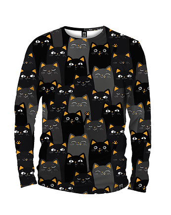 Koszulka Longsleeve Męska DR.CROW Cats Orange, DrCrow