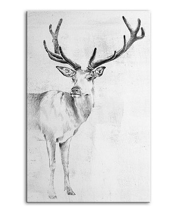 OBRAZ NA PŁÓTNIE -  Abstrakcyjny jeleń 80x120, LUdesign gallery