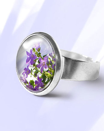 Pierścionek - Fioletowy kwiat, yenoo