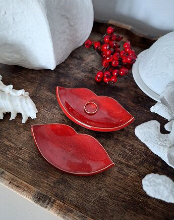 2 x ceramiczna podstawka Usta, Wooden Love