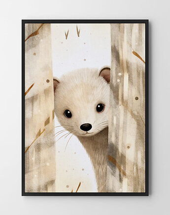 Seria AKUKU Łasiczka - plakat dziecięcy, HOG STUDIO