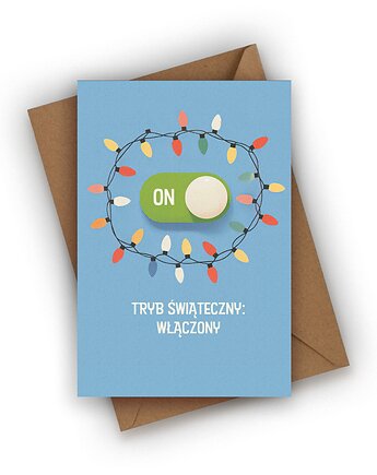 Kartka świąteczna- Tryb świąteczny WŁĄCZONY, Czarna Owca Karteczki