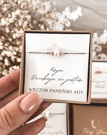 Bransoletki Team Bride  medium prezent wieczór panieński, Tiny Stone