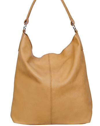 HOBO - uniwersalna torebka skórzana - kolor CAMEL JASNY i in., BAGS 4 JOY