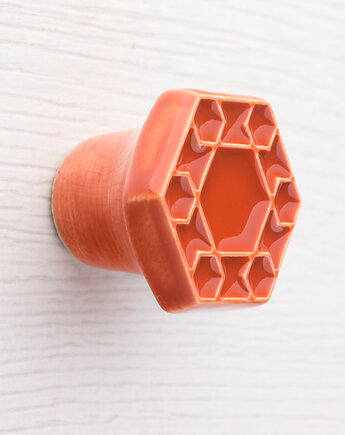 Gałka do mebli pomarańczowo-brązowa, wz.6, pracowniazona