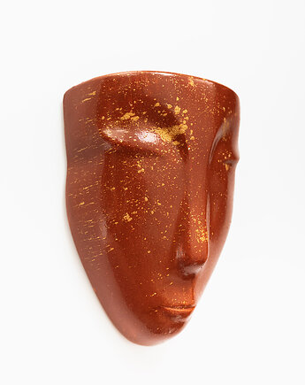 Doniczka głowa na ścianę miedziana ze złotem, Lunamit