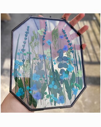 Witraż z suszonymi kwiatami, Florals&Moss