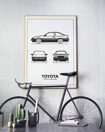 Plakat Legendy Motoryzacji - Toyota AE86, Peszkowski Graphic