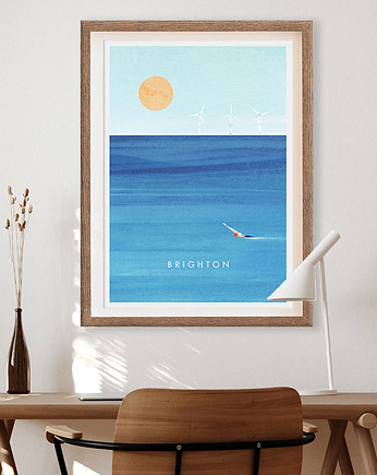 Brighton Anglia - plaża - plakat 50x70 cm, minimalmill