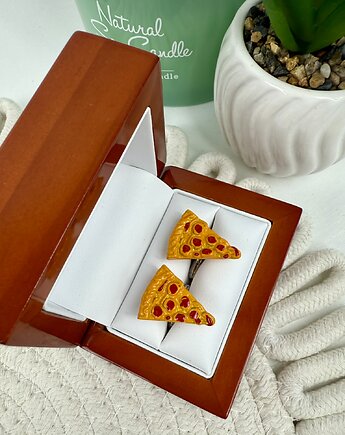 SPINKI DO MANKIETÓW koszuli mankietu pizza kawałek, AKADEMIA STYLU
