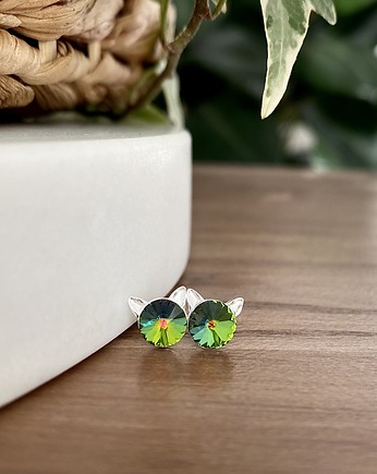 Kolczyki - kryształy Swarovski - kotki Vitrail Medium (mniejsze), Marisella