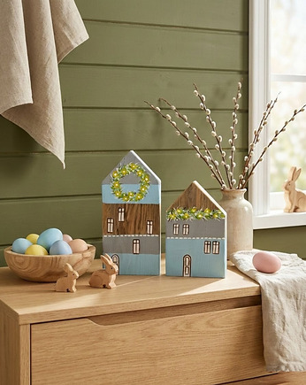 Drewniane Domki Skandynawskie, zestaw wioseny - wielkanocny, Panda Design