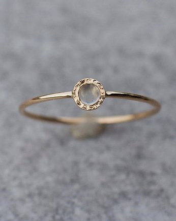 Kamień księżycowy- złoty pierścionek, ARPELC
