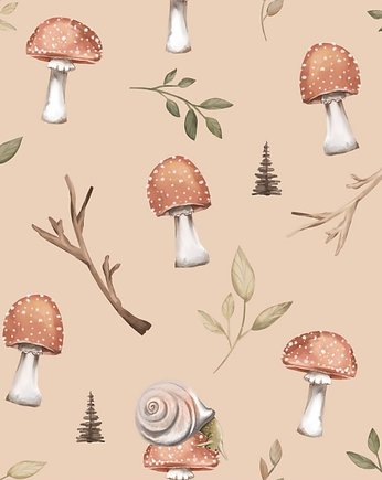Tapeta Forest Story Pattern 3 na beżu 53cmx10m PZ, Bajkowe Wnetrza