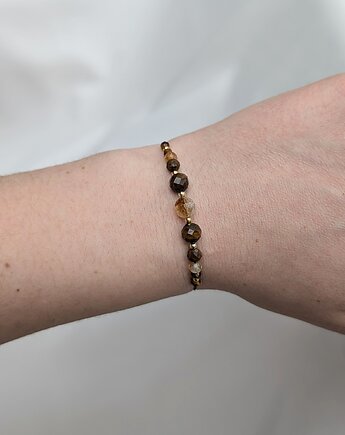 Tygrysia bransoletka z cytrynem i złotem, Moui