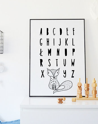 Plakat - Alfabet z liskiem A3, lemonducky