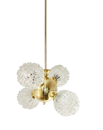 Mosiężna lampa wisząca z lat 70., Relikt design