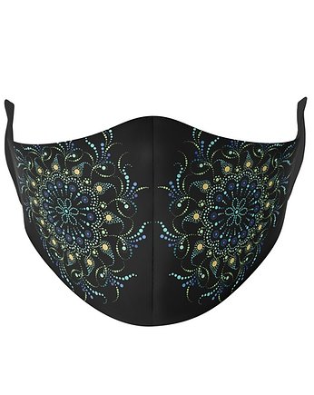 Maseczka 3-warstwowa wielorazowa ROZETA ŻÓŁTA, dirrtytown clothing