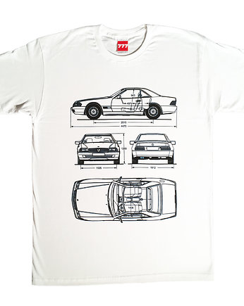 koszulka MERCEDES R129 SL KLASA tshirt, 777 Tshirts