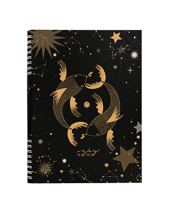 NOTES ZODIAKI RYBY B5  160 stron  SZARE KRATKI, Coverlover