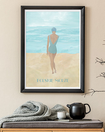 Polskie morze Bałtyk - plakat 50x70 cm, minimalmill