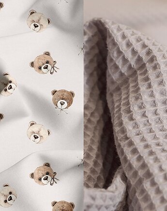 WYJĄTKOWY koc _ narzuta _ misie na beżu _ 155x200 cm, MOJAMAJA