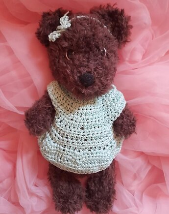 Szydełkowy   miś   24 cm, crochetszelka