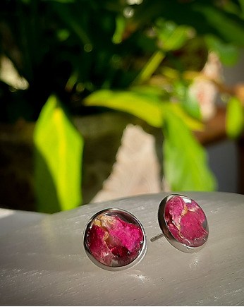 Klasyczne kolczyki, róża, Figa handmade accessories