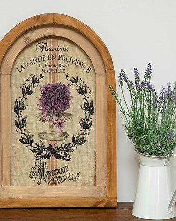 RUSTYKALNA DEKORACJA ŚCIENNA, LAWENDA, VINTAGE, Retro Styl, ORNAMENTI