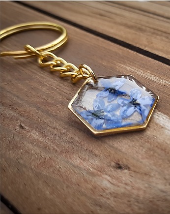 Breloczek z niezapominajkami, Figa handmade accessories