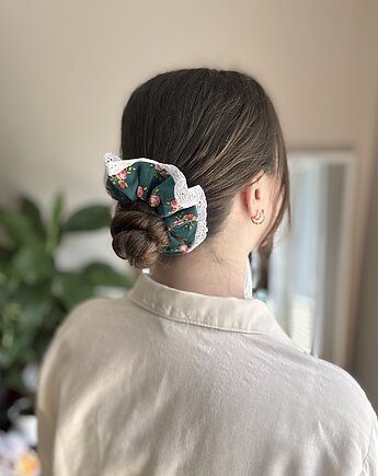 Scrunchie/frotka Haft angielski, wu handmade