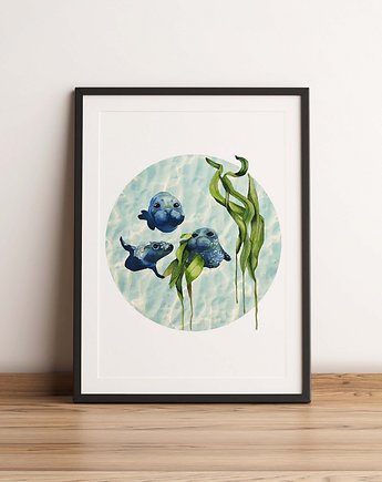 Plakat "Foki", A3, Anna Bednarczyk Ilustracje