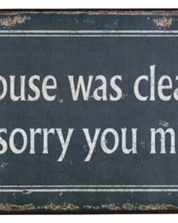 Szyld Clean House graphite, MIA home