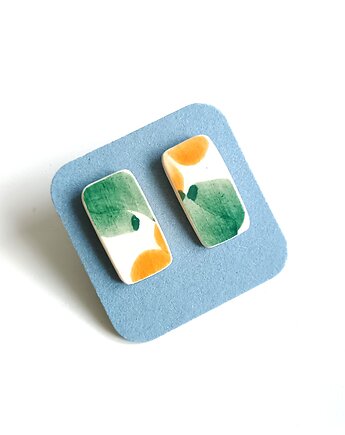 Kolczyki ceramiczne Włocławek, biżuteria z talerzy