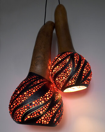 Lampa z tykwy - Krwiste czerwienie, Lampy z Tykwy