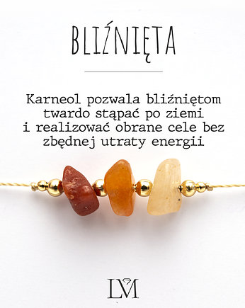 Bransoletka z Karneolem dla Bliźniąt., mdesign