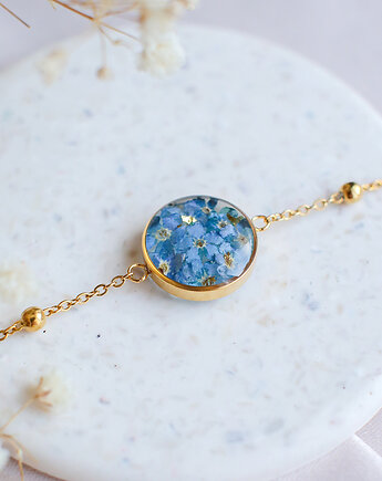 Wisiorek z niezapominajkami, nature gift