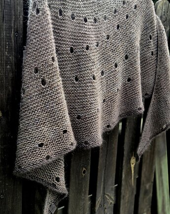 Ziemisty półksiężyc / chusta, agat handmade