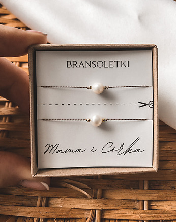 Komplet bransoletek mama i córka, personalizowsany prezent, Tiny Stone