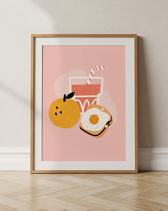 "Drugie śniadanie" plakat ilustracyjny, holi craft