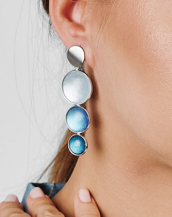 Długie kolczyki w perłowych kolorach zimy Meyra, Artseko