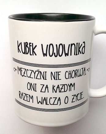 KUBEK Wojownika z  CZARNYM WNĘTRZEM, FarrowDesign