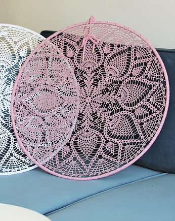 Łapacz snów brudny róż okrągły 55 cm, Made of Weaves